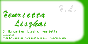 henrietta liszkai business card